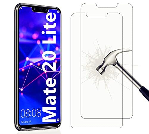 Cracksin [2 Stück] Schutzfolie kompatibel mit Huawei Mate 20 Lite Panzerfolie Verbundglas Schutzglas Hart Tempered Glass 9H Kristallklar Anti-Kratzen Anti-Öl