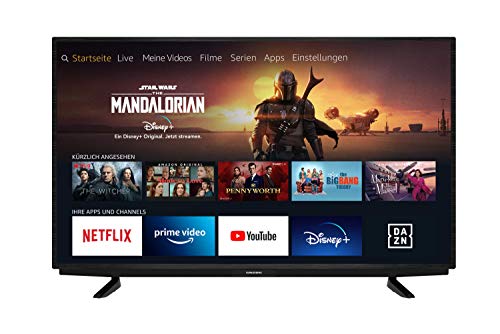 Grundig TRD000 Vision 7 - Fire TV (55 VAE 70) 139 cm (55 Zoll) Fernseher (Ultra HD, Alexa-Sprachsteuerung, HDR) [Modelljahr 2020], Schwarz