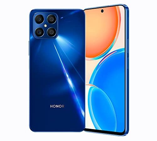 HONOR X8 Android-Smartphone, 6.7 Zoll Handy, 6+128 GB, 90 Hz, Dual-SIM mit 64-MP-Quad-Kamera, Blue