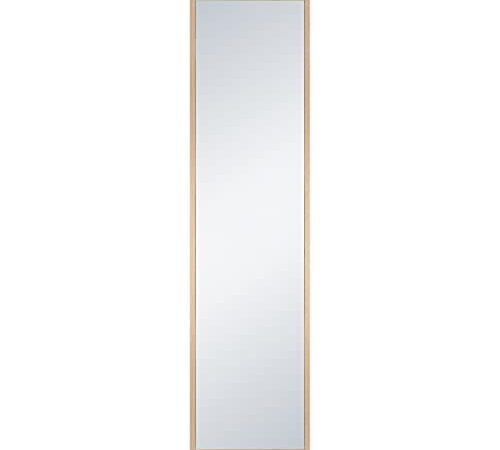 INSPIRE - Rechteckiger Spiegel Milo mit Holzrahmen - B.30 x H.120 cm - Helles Holz - Beige - Ganzkörperspiegel - Garderobenspiegel