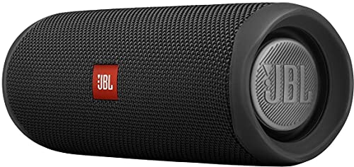 JBL Flip 5 Bluetooth Box in Schwarz – Wasserdichter, portabler Lautsprecher mit umwerfendem Sound – Bis zu 12 Stunden kabellos Musik abspielen