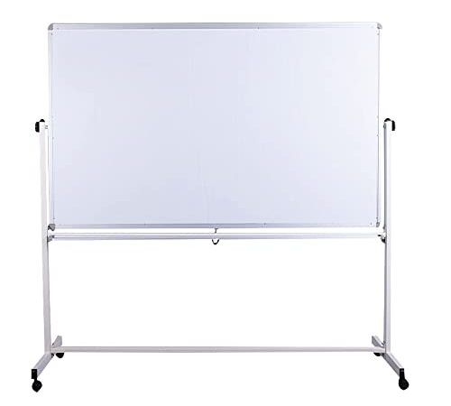 Mobile Whiteboard Tafel beidseitig beschriftbar,in 5 Größen, schutzlackiert, magnethaftend, Größe:200x100 cm