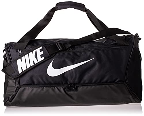 Nike Brasilia (Medium) Trainingstasche, Black/Black/White, 64 x 30 x 30 cm