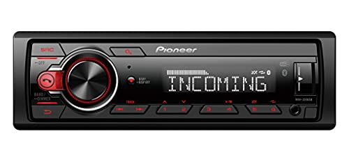 Pioneer MVH-330DAB, 1DIN Autoradio mit RDS und DAB+, USB, AUX-Eingang, Bluetooth, geringe Einbautiefe