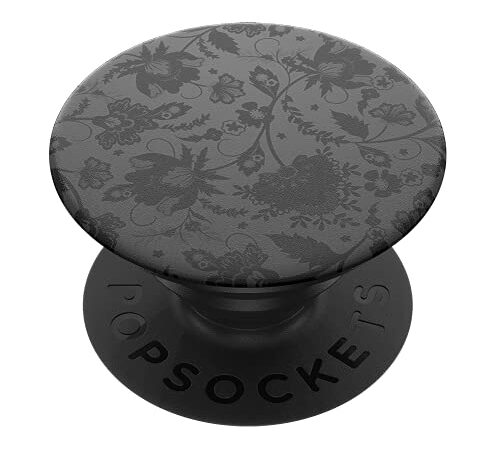 PopSockets PopGrip - Ausziehbarer Sockel und Griff für Smartphones und Tablets mit einem Austauschbarem Top - Dark Shadows