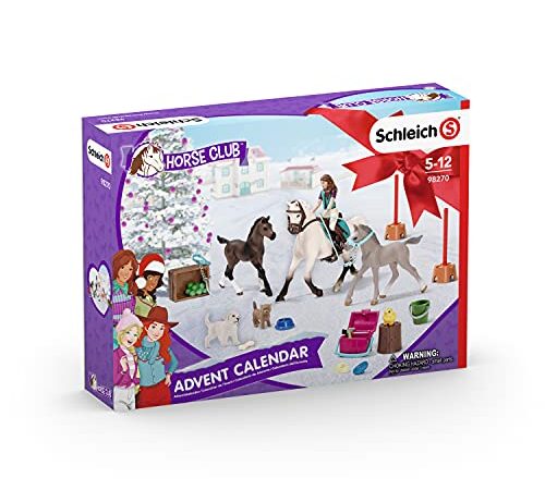 schleich 98270 Horse Club Adventskalender 2021, für Kinder ab 5 Jahren, Horse Club - Spielset