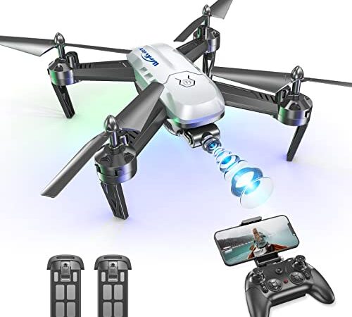 Wipkviey T6 Drohne mit kamera 1080p hd, WiFi FPV drone für Anfänger, RC Quadcopter mit 2 Batterien, Schwerkraft Sensor, Flip mode, Abflug/Landung mit einer Taste, One Taste Ruckkehr, Headless Mode